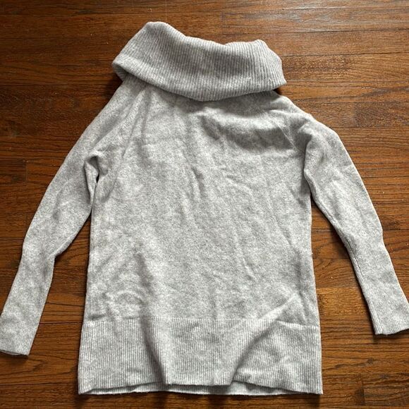 Halogen Light Gray Wool Cowl Neck Sweater - Picture 5 of 5